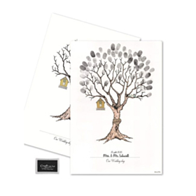 Bryllup Fingeraftryk Plakat Sort