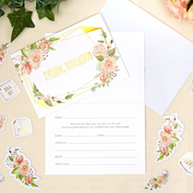 Bryllups Invitationer Geo Floral
