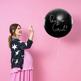 Boy Or Girl Ballon Dreng Sort