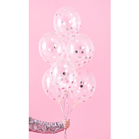Sølv Konfetti Balloner