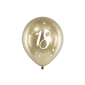 18 Års Balloner Guld