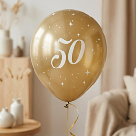 50 Års Balloner Guld