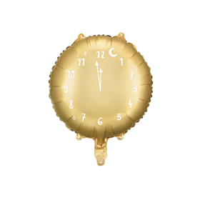 Nytårsklokke Folieballon Guld