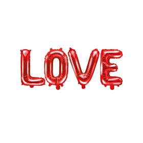 Love Folieballoner Rød