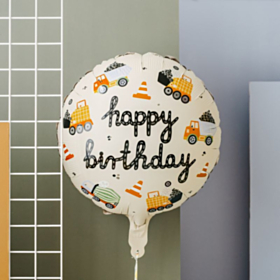 Byggeplads Happy Birthday Folieballon