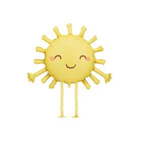 Gående Sol Folieballon