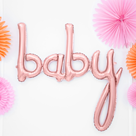 Baby Folieballon Rosaguld