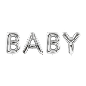 Baby Folieballoner Sølv