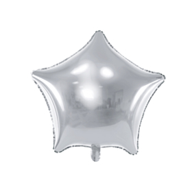 Stor Stjerne Folieballon Sølv