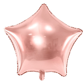 Stor Stjerne Folieballon Rosaguld