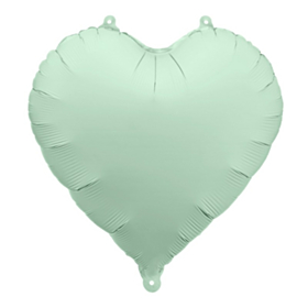 Hjerte Folieballon Mat Grøn