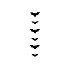 Halloween Guirlande Sorte Flagermus