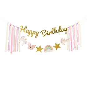 Happy Birthday Enhjørning Guirlande