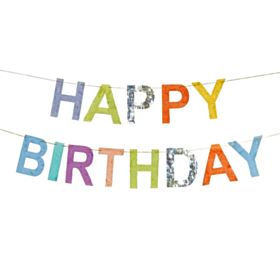 Happy Birthday Bogstavsguirlande Multi