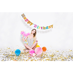 Happy Birthday Guirlande Multifarvet
