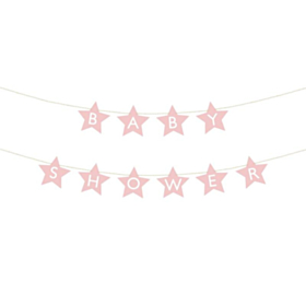 Babyshower Guirlande Lyserød
