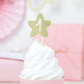1 Års Madpinde Glitter Guld