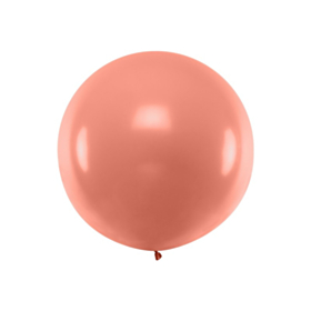 Stor Rund Ballon Metallisk Rosaguld