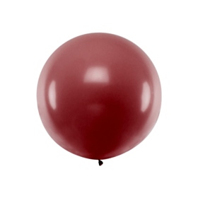 Stor Rund Ballon Pastel Burgundy