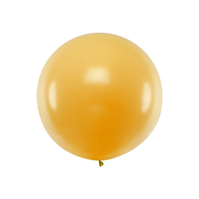 Stor Rund Ballon Metallisk Guld