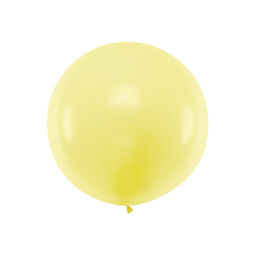 Stor Rund Ballon Pastel Gul