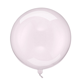 Transparent Kuglerund Ballon Lyserød