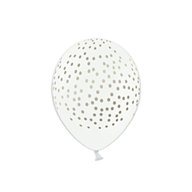 Guldprikkede Balloner Pastel Hvid
