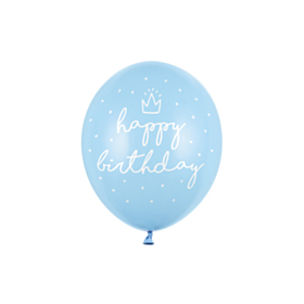Happy Birthday Balloner Lyseblå