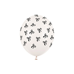 Sløjfe Latexballoner Hvid/Sort