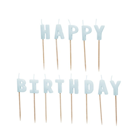Happy Birthday Kagelys Lyseblå