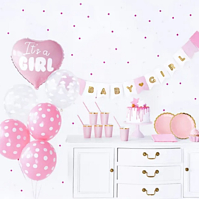 Babyshower Festpakke Lyserød