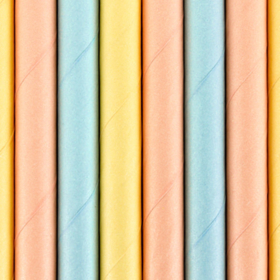 Papirsugerør Pastel Multifarvet