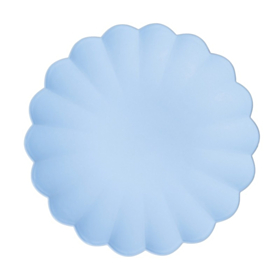 Pastel Plasttallerkener Lyseblå
