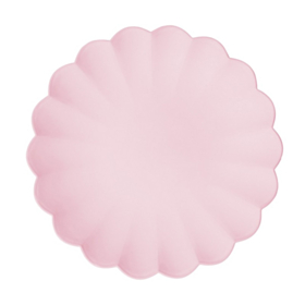 Pastel Plasttallerkener Lyserød