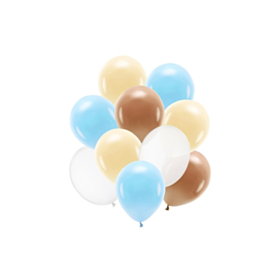 Ballonbuket Pastel Blå/Brun