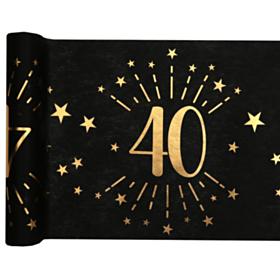 40 Års Bordløber Guld/Sort