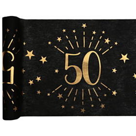 50 Års Bordløber Guld/Sort