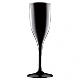 Premium Plastik Champagneglas Sort