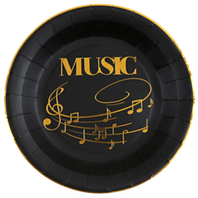 Musik Paptallerkener Guld/Sort