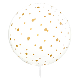 Guldprikkede Plast Balloner