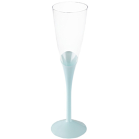 Flute Skrå Champagneglas Lyseblå