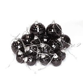 Diskokugler Sort 3-5 cm