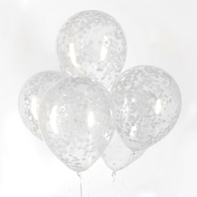 Konfetti Balloner Hvid