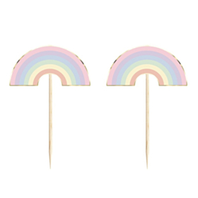 Pastel Regnbue Kagepinde