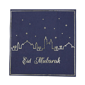 Eid Mubarak Servietter Mørkeblå