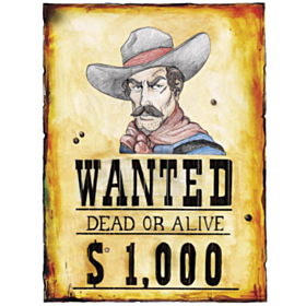 Western Wanted Plakat