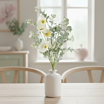 Eukalyptus & Hvide Blomster Buket
