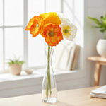 Valmue Blomsterbuket Orange/Hvid