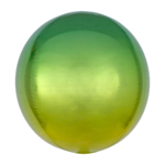 Orbz Folieballon Ombre Grøn/Gul
