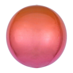 Orbz Folieballon Ombre Rød/Orange